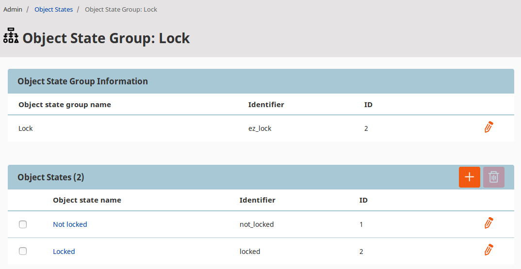 "Lock" object state